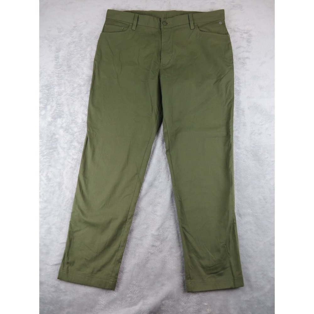 Adidas Golf Pants Mens 36x30 Olive Green Stretch Performance Trousers